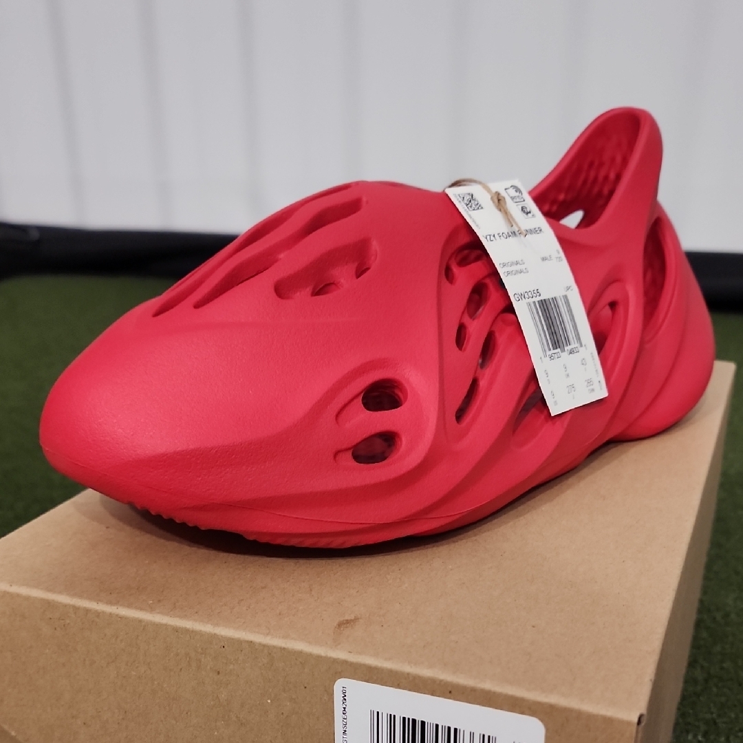 Adidas Red Foam Runners - Vermillion